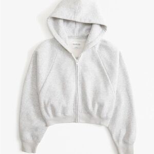Cozy Light Gray Zip-Up Hoodie